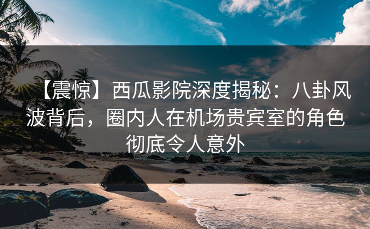 【震惊】西瓜影院深度揭秘：八卦风波背后，圈内人在机场贵宾室的角色彻底令人意外